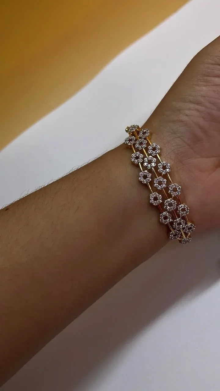 FLORAL DIAMOND REPLICA BANGLE 2