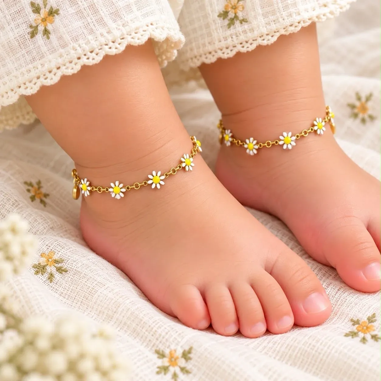 SUNFLOWER ANKLET KIDS(pair) 1