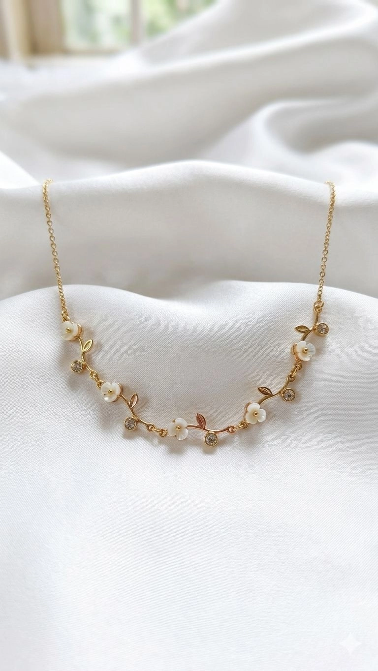 Floral vine necklace