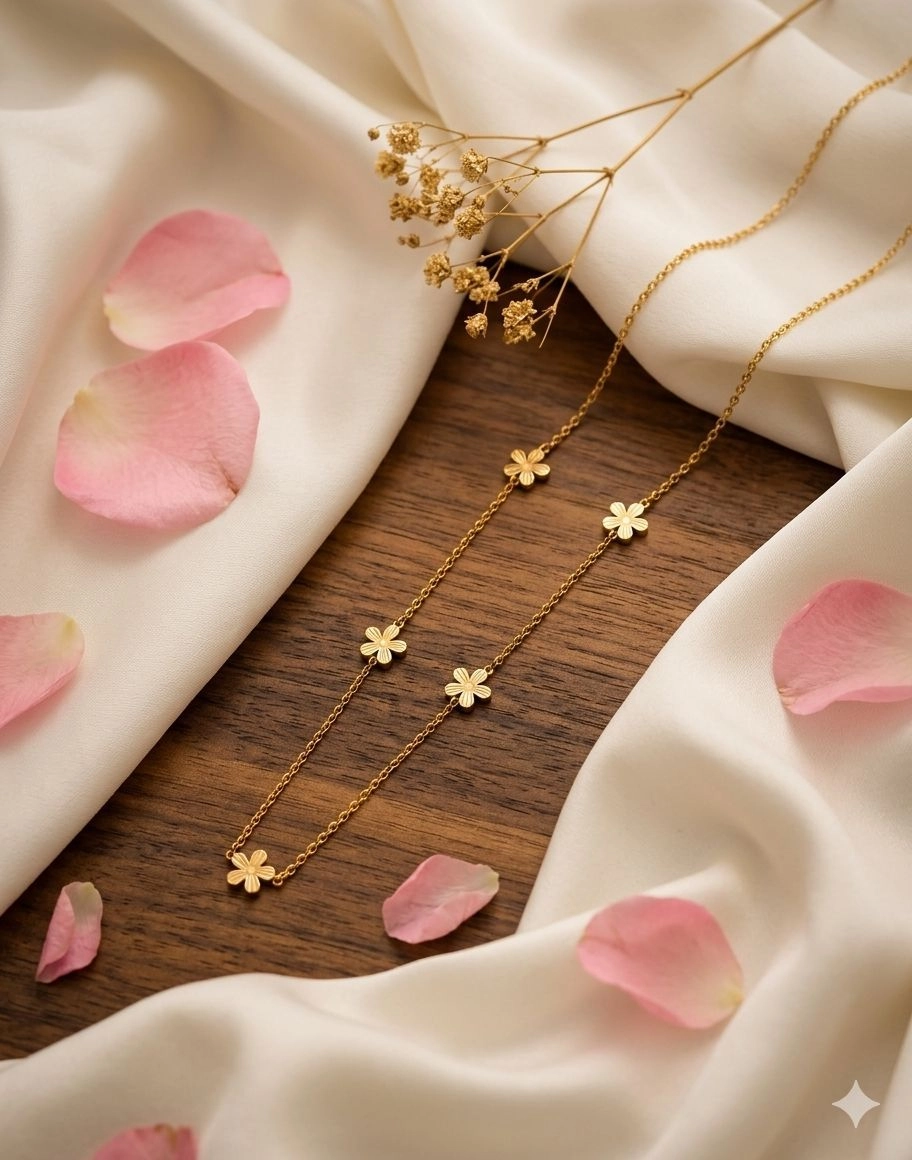Foral theme necklace