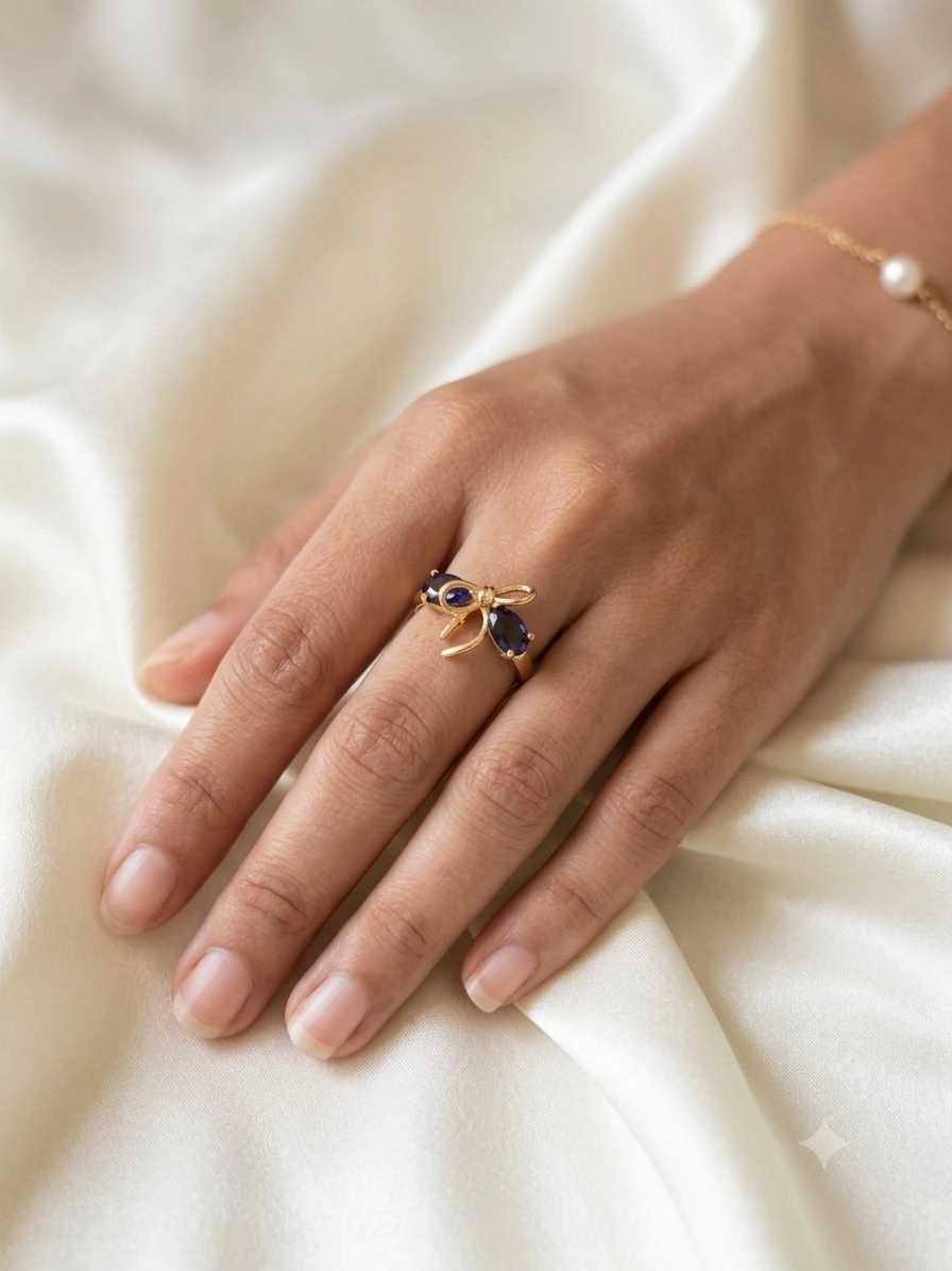 Tulip ring (blue)