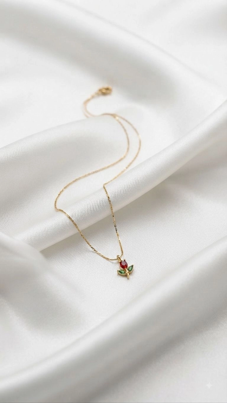 Minimal tulip neck chain