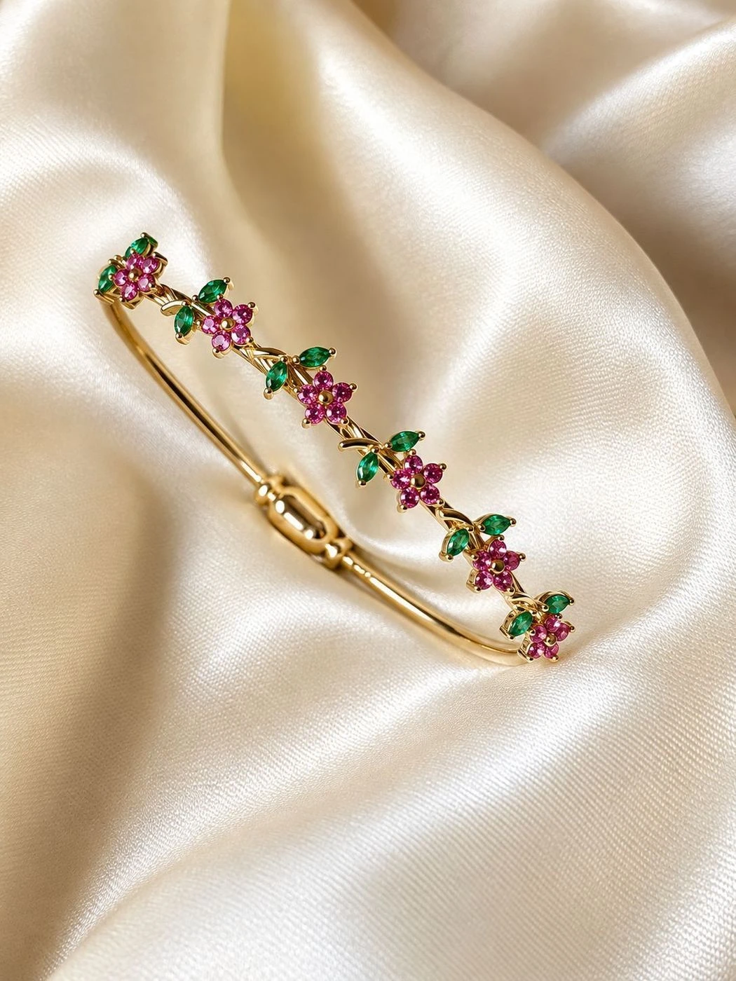 Pink blossom bangle