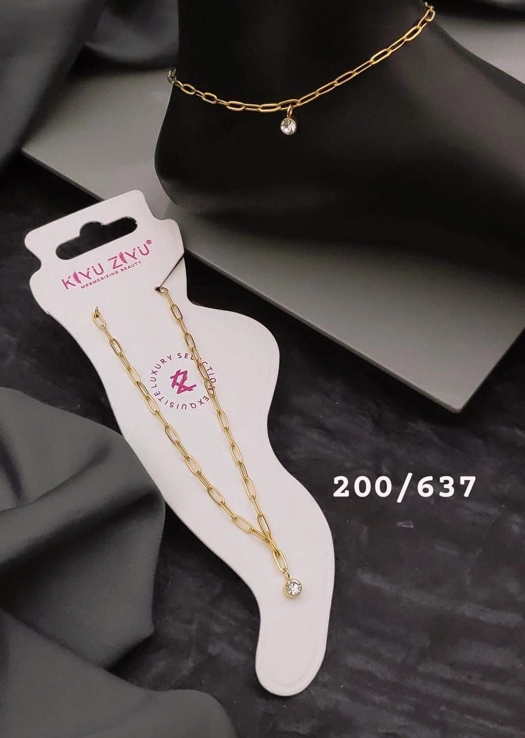 Cube chain anklet