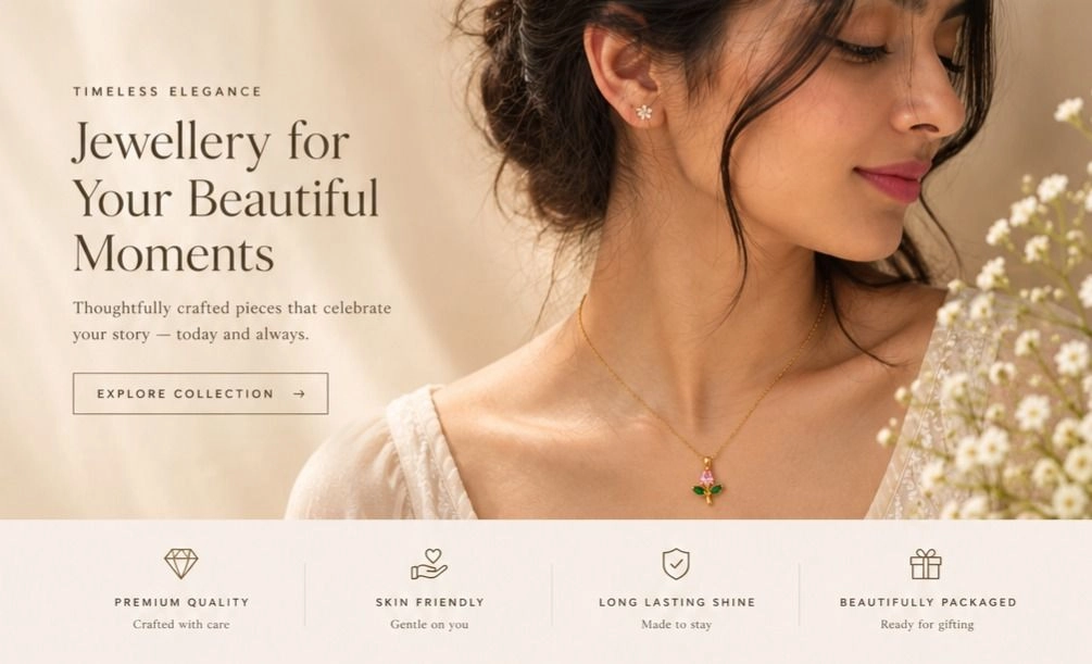 Elegant anti-tarnish jewellery, made for everyday moments and designed to shine longer.