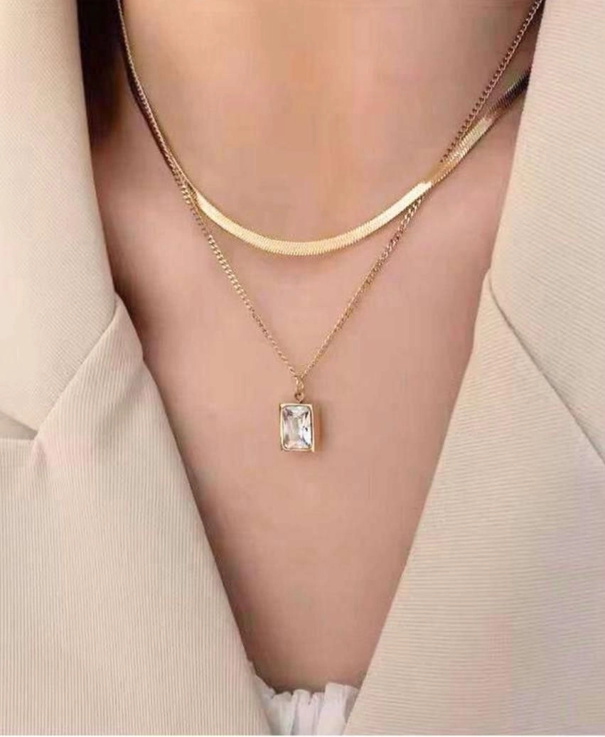 Antitarnish Double layer Necklace