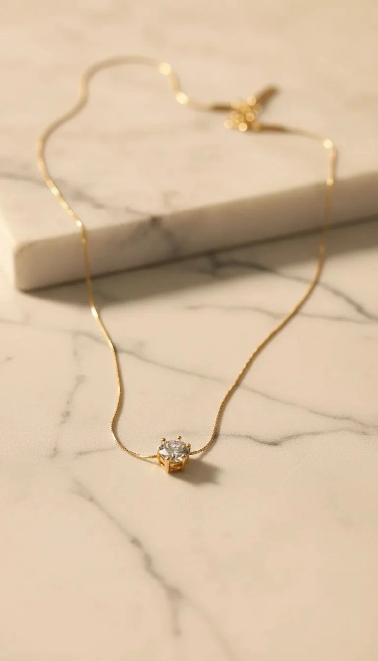 Simple Stone Chain Antitarnish