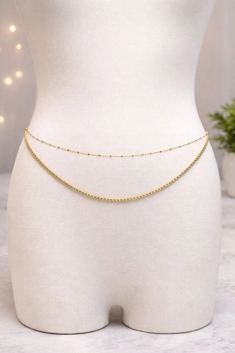 Antitarnish double layer Waist chain 1
