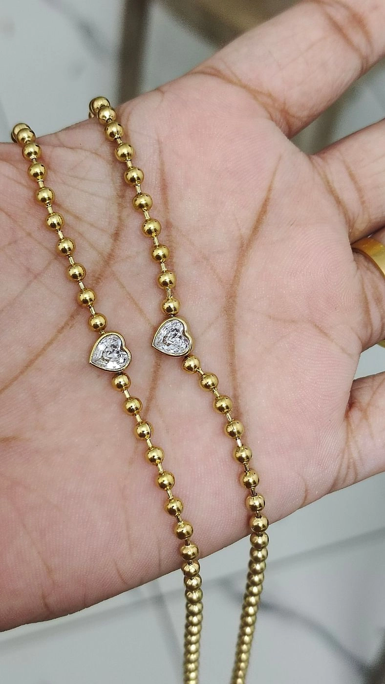 Antitarnish Ball Chain Anklet 1