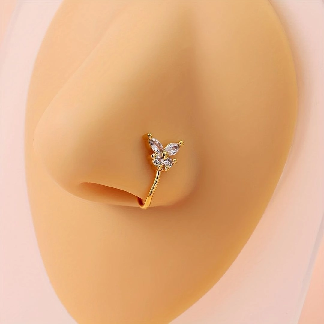Antitarnish Non Piercing Nose Pin