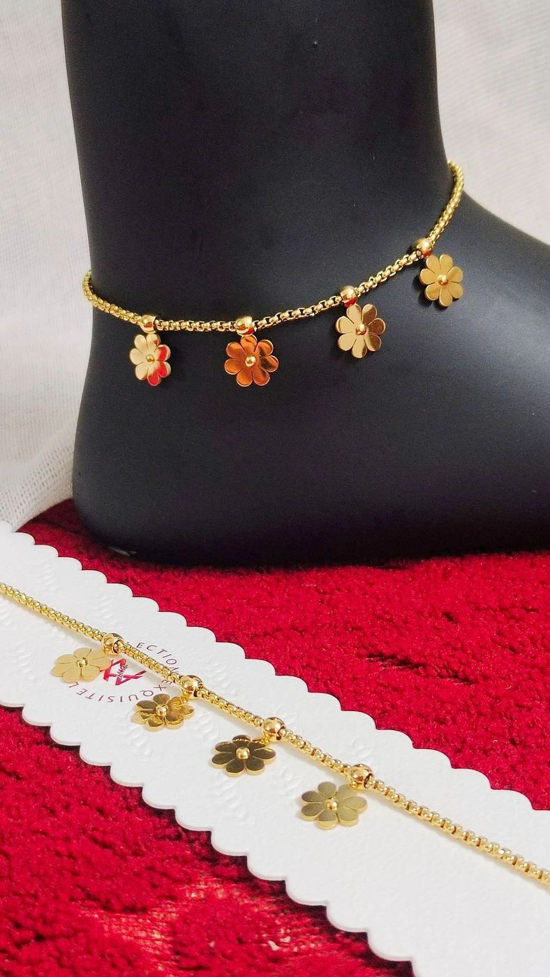 Antitarnish kids Flower Anklet