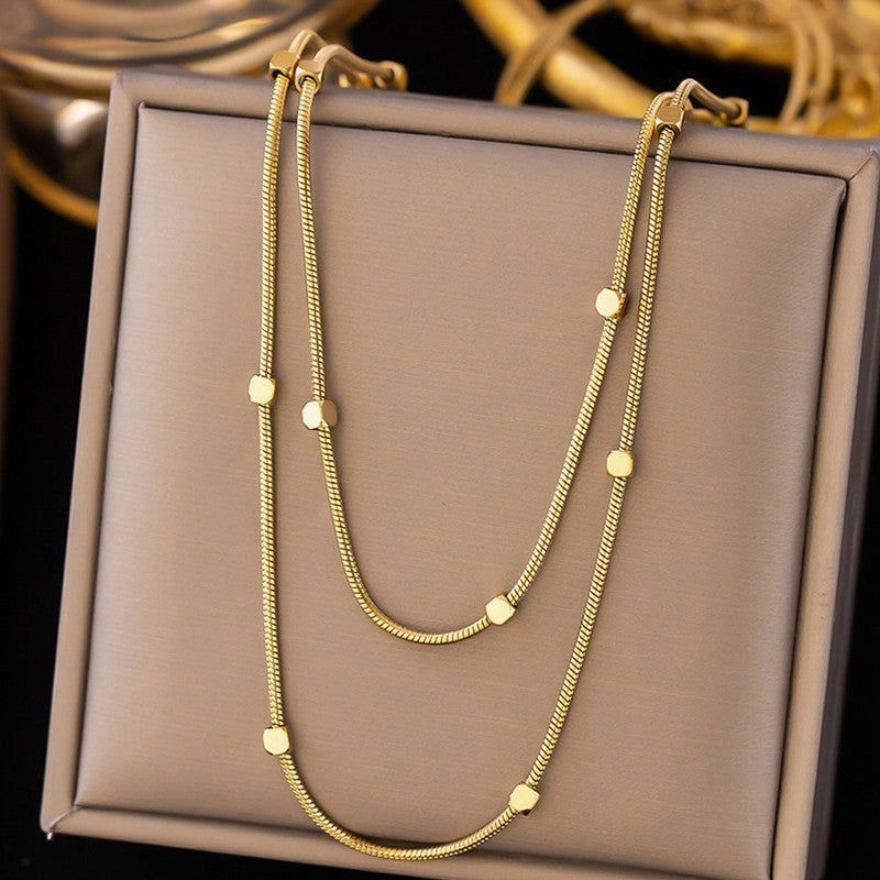Antitarnish Double layer Necklace AN35