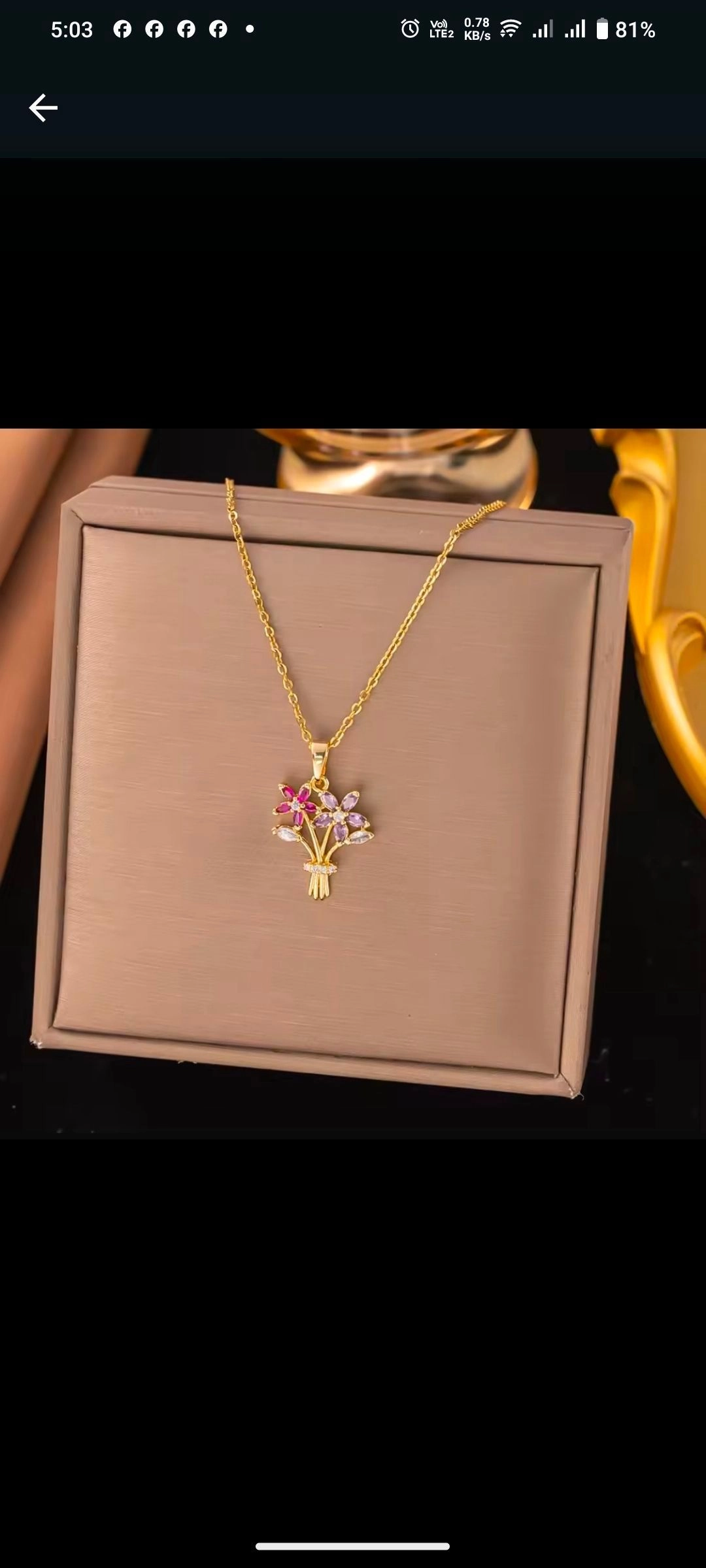 Antitarnish Bouquet Pendant 2