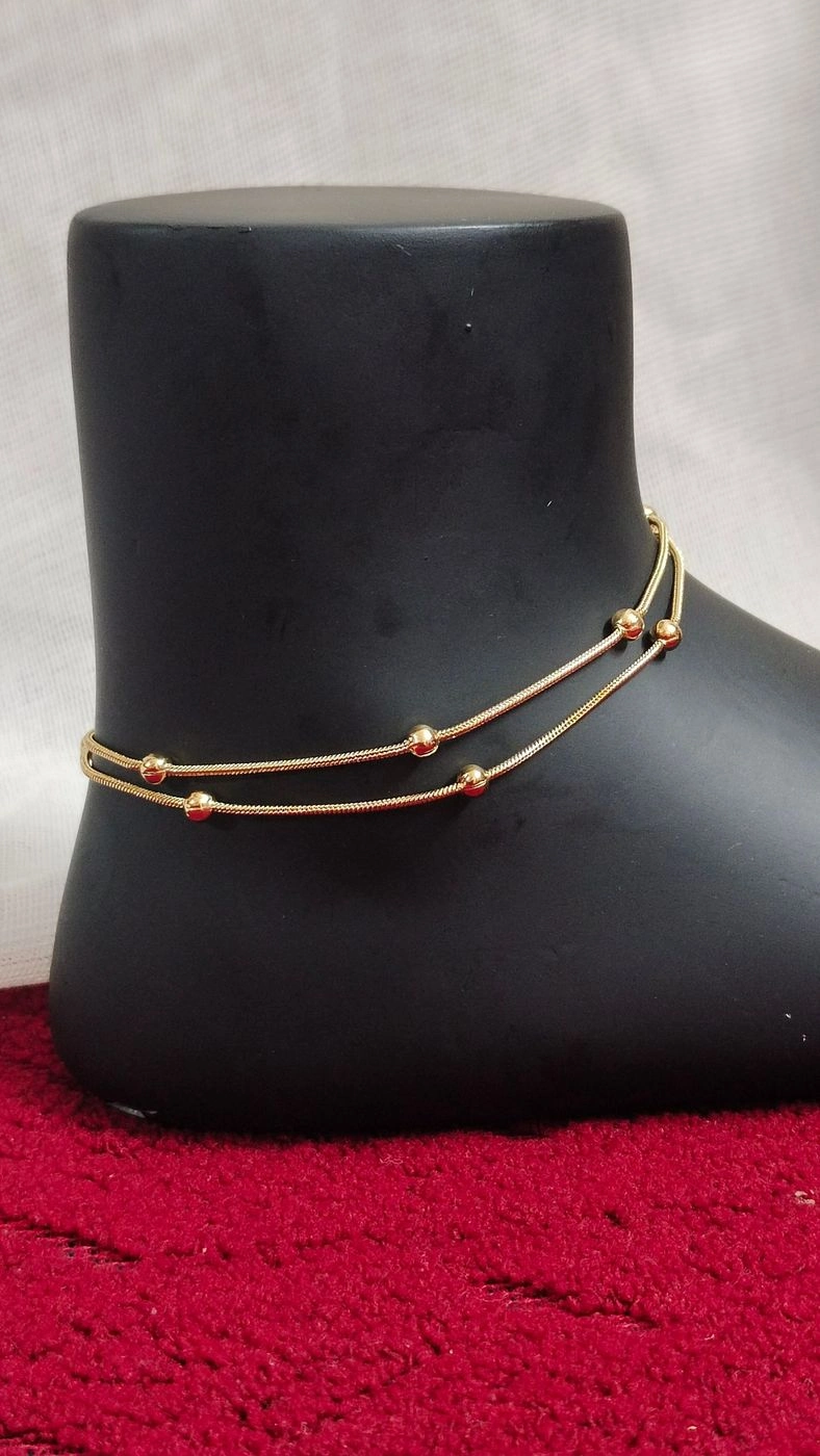 Antitarnish Adults Double Layer Bubble Anklet