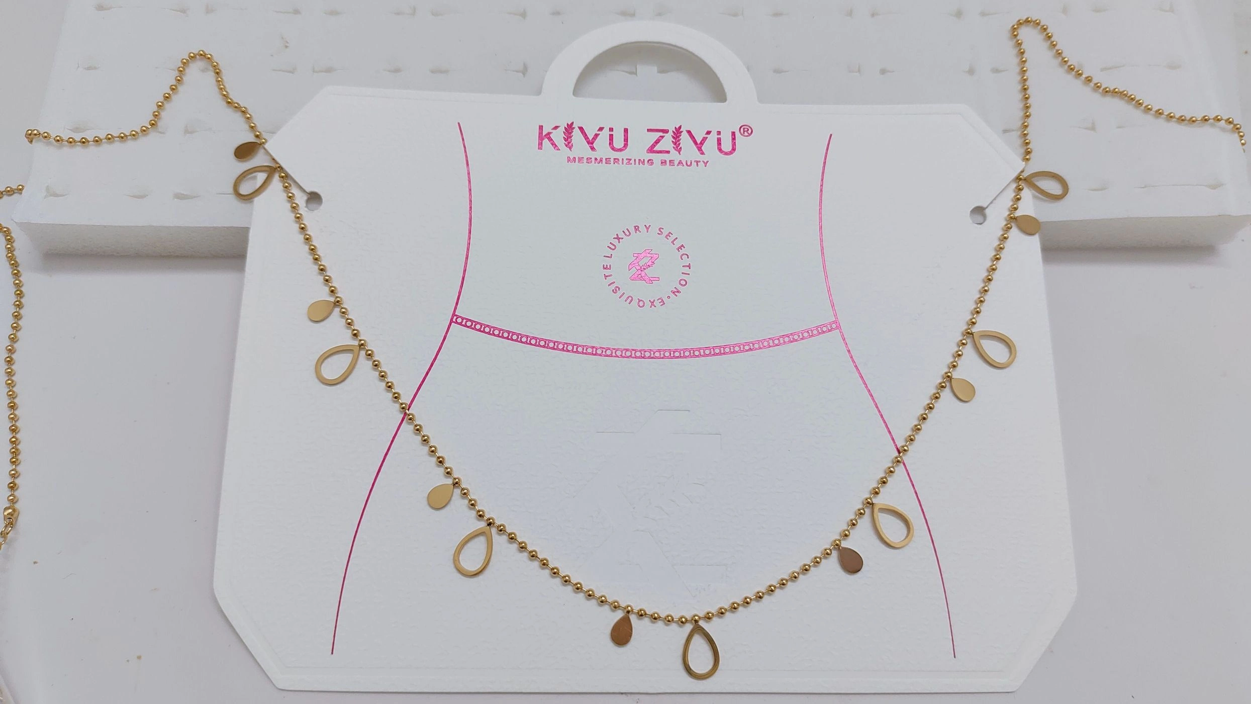 Antitarnish Ball Chain with Drop Waist Chain