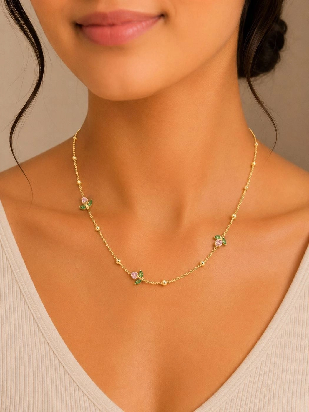 Antitarnish Tulip Necklace