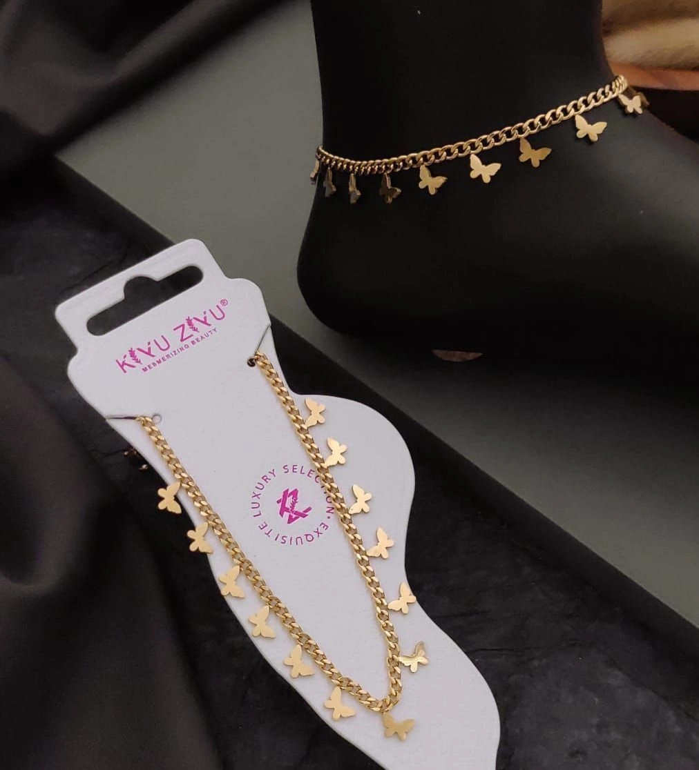 Antitarnish Butterfly Anklets