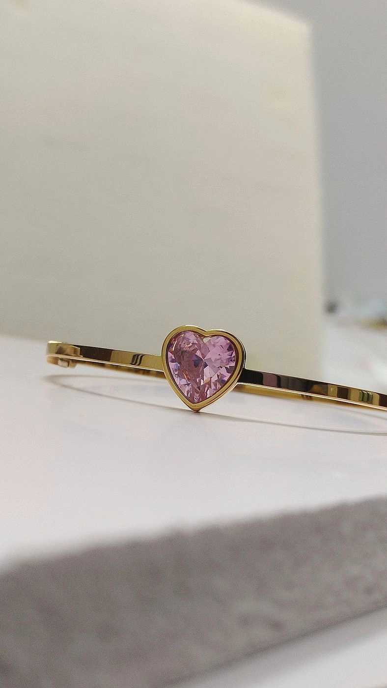 Antitarnish Pinkheart Bangle AMN231 1