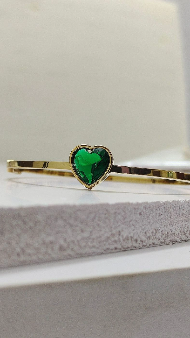 Antitarnish Greenheart Bangle AMN233 1