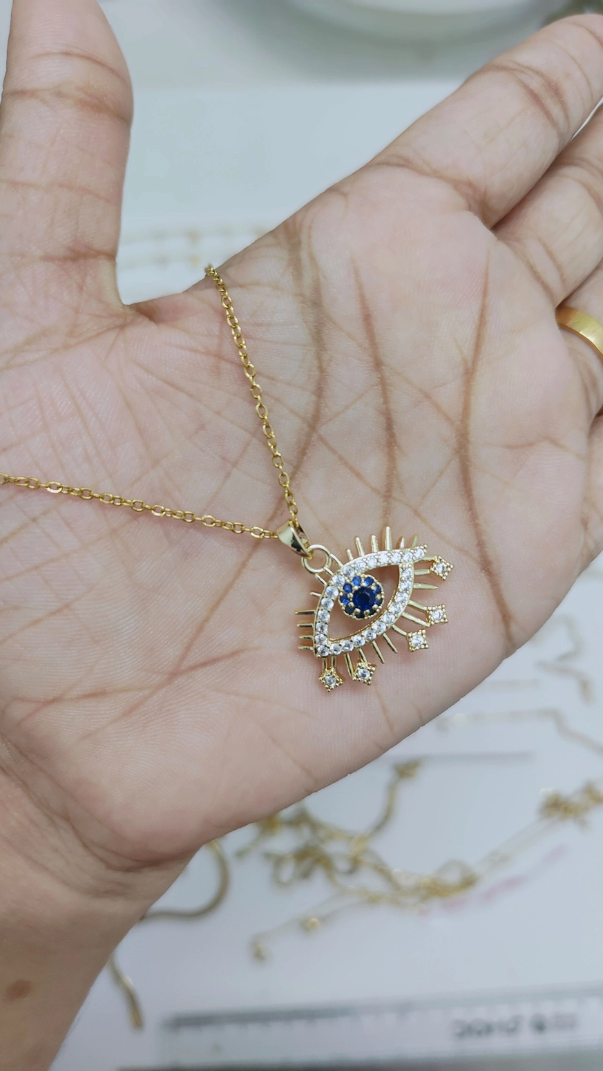 Antitarnish Evil Eye Chain AP36