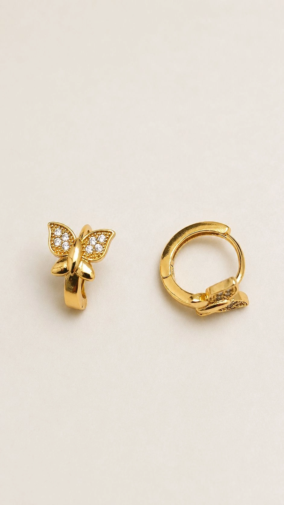 Antitarnish Butterfly Hoop Earrings