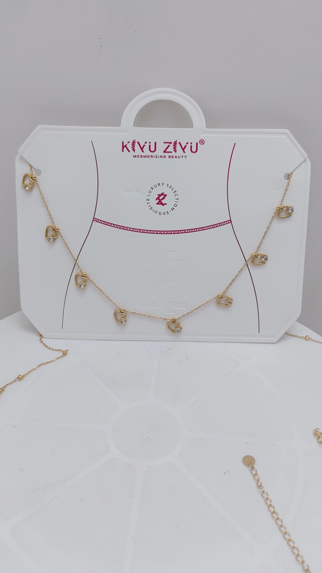 Antitarnish Double Heart Waist chain AWC37