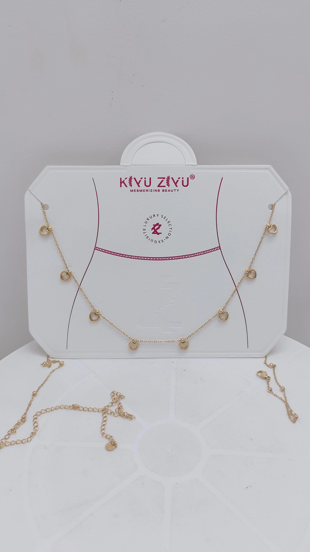 Antitarnish Empty Heart Waist chain