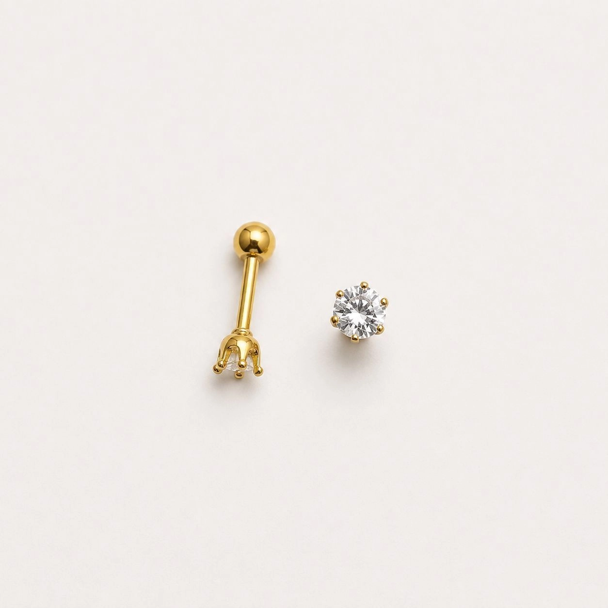 Antitarnish Ball back Stud Earrings