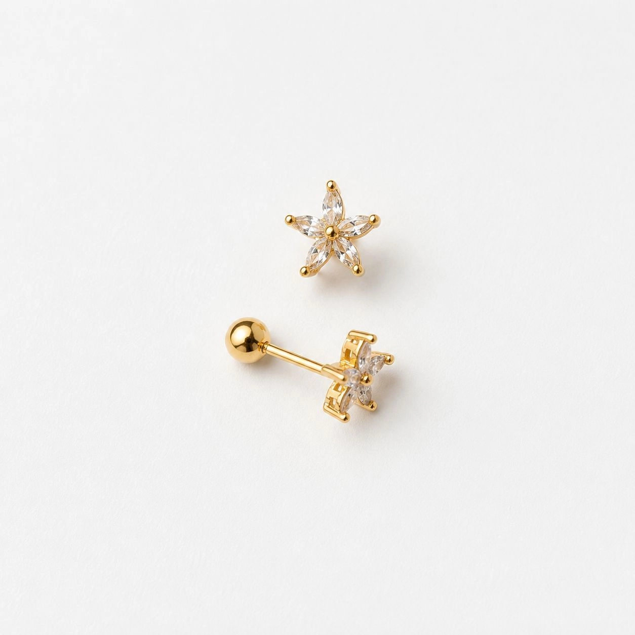Antitarnish Ball Back Stud Earrings AE67