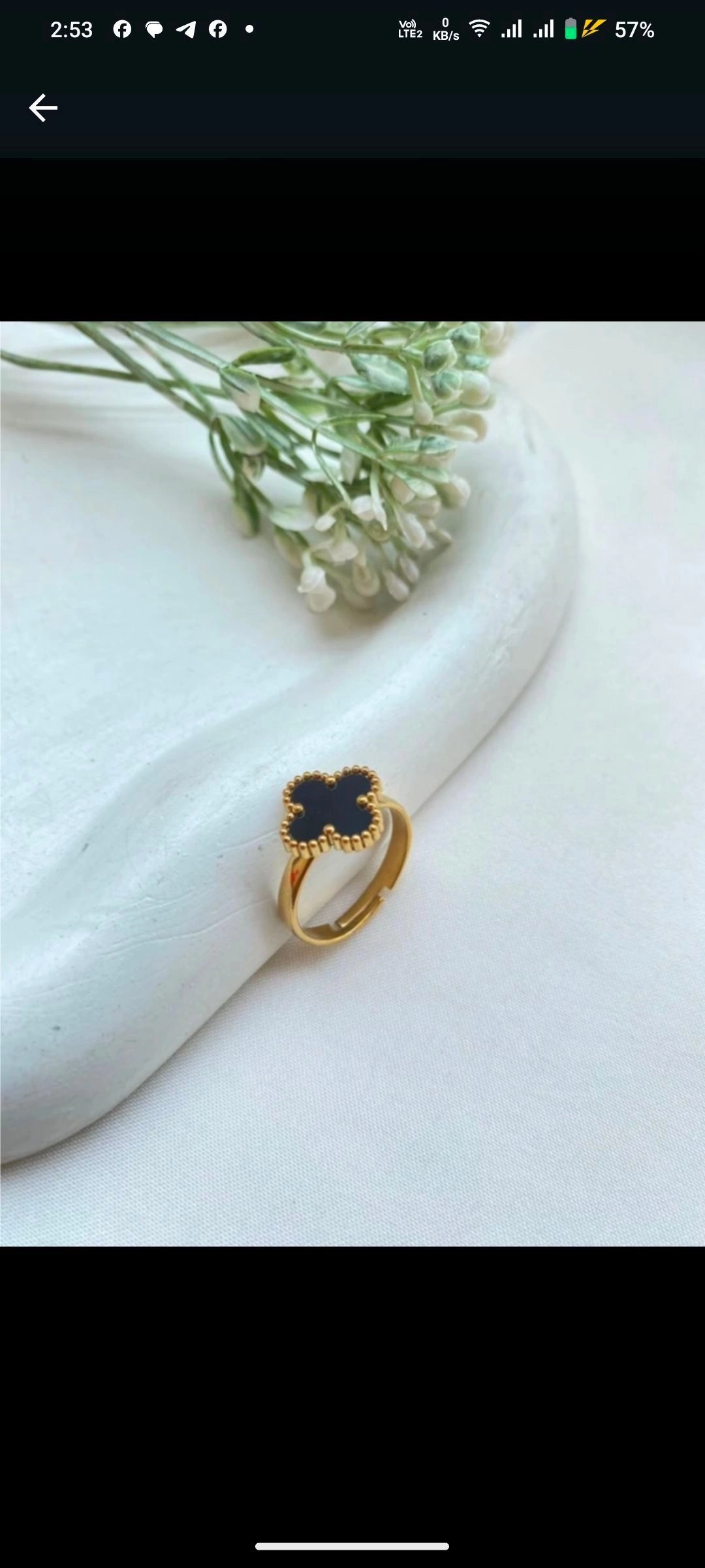 Antitarnish Clover Ring