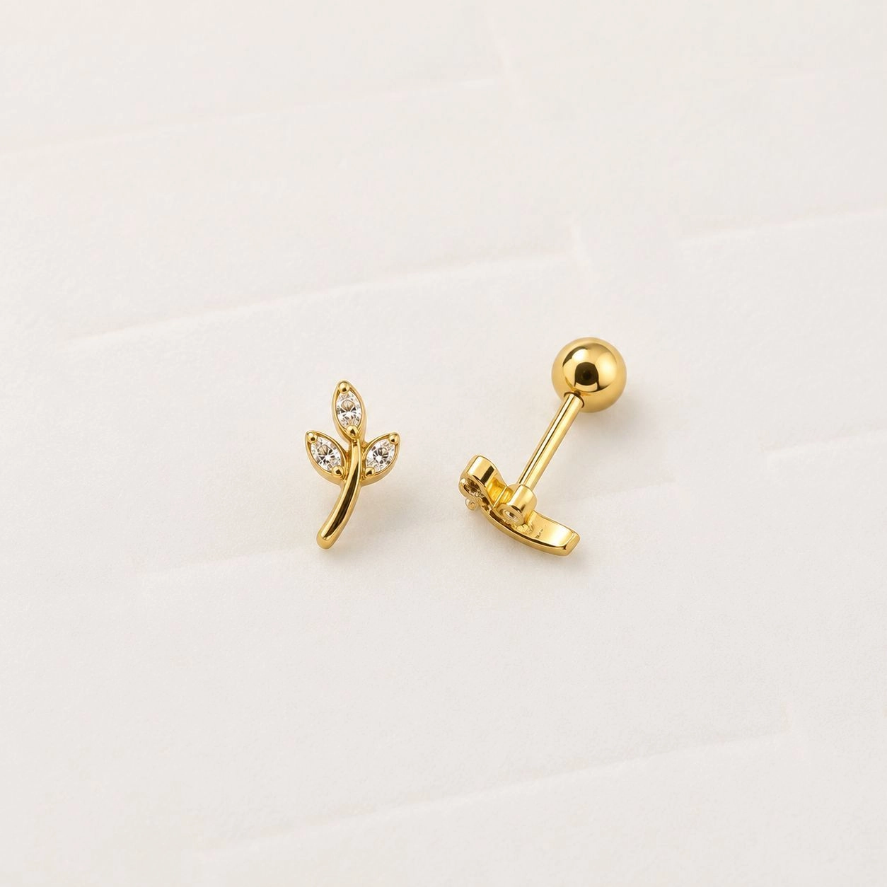 Antitarnish Ball Back Earring