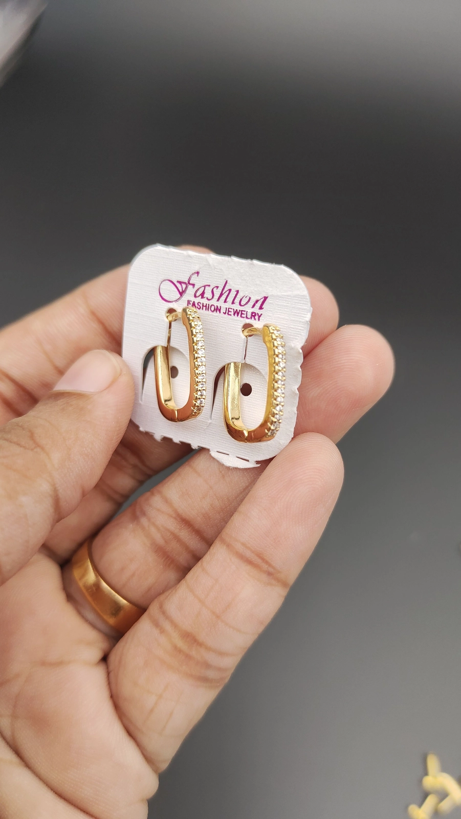 Antitarnish Square Hoop Earrings AE22 1