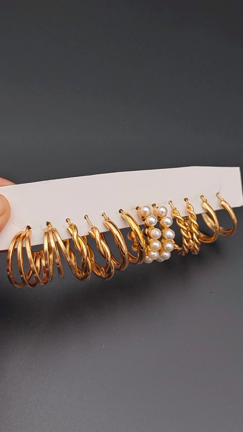 Antitarnish Hoop Earring set AE25 1