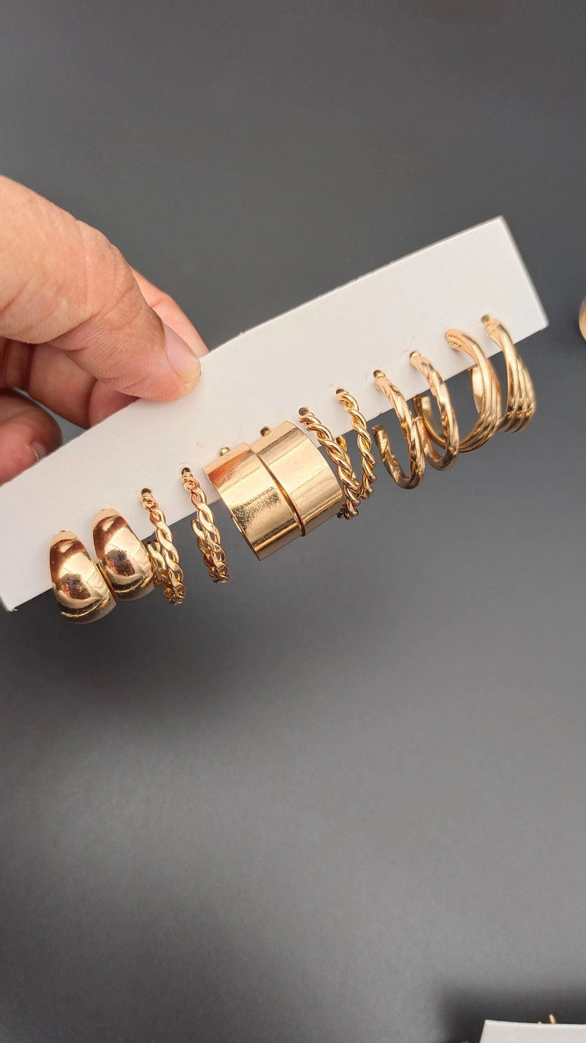 Antitarnish Hoop Earrings Set