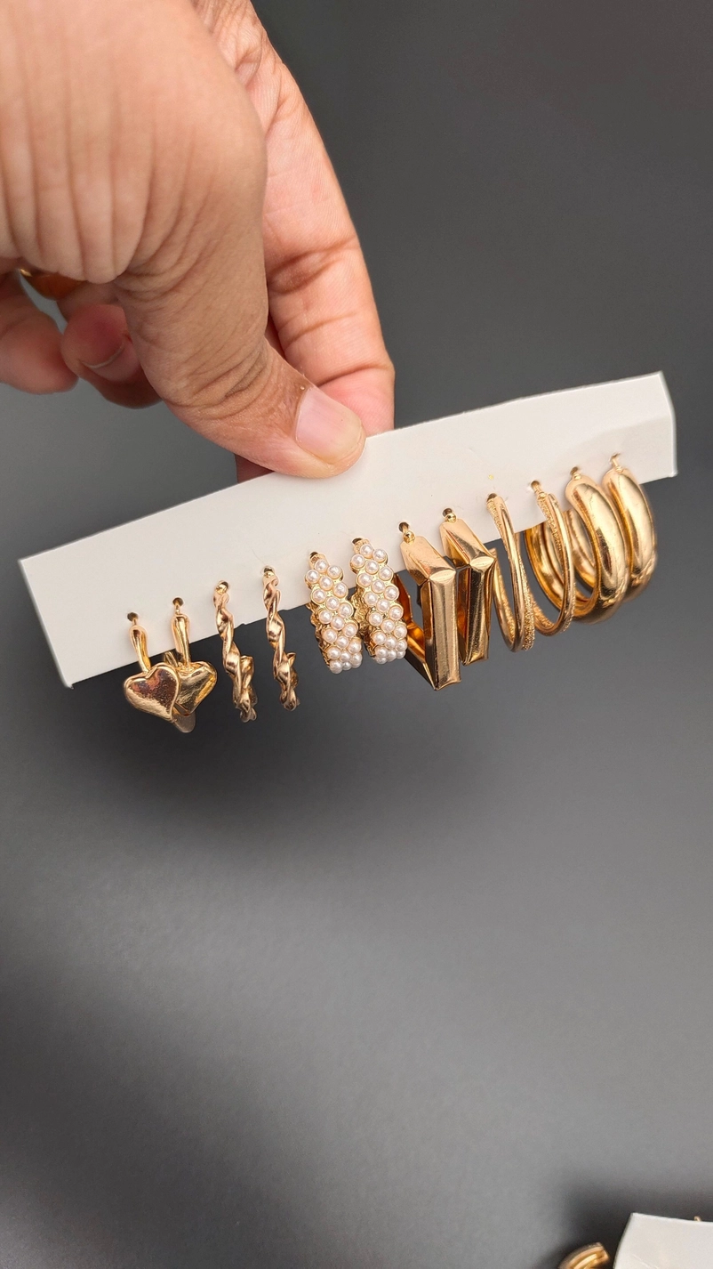 Antitarnish Hoop Earring set