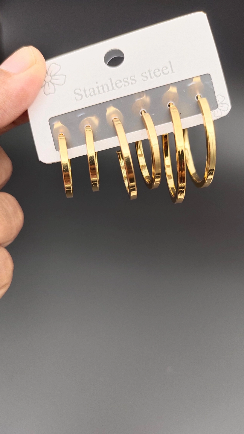 Antitarnish Hoop Earring set 2