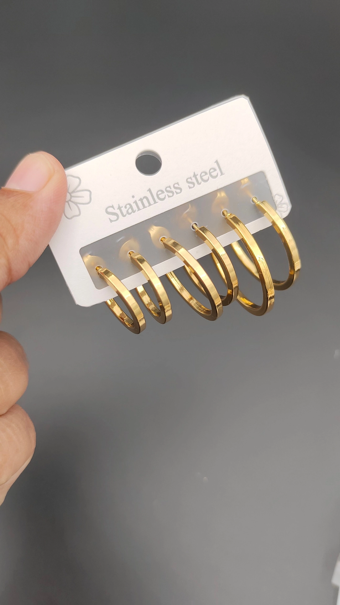 Antitarnish Hoop Earring set 3