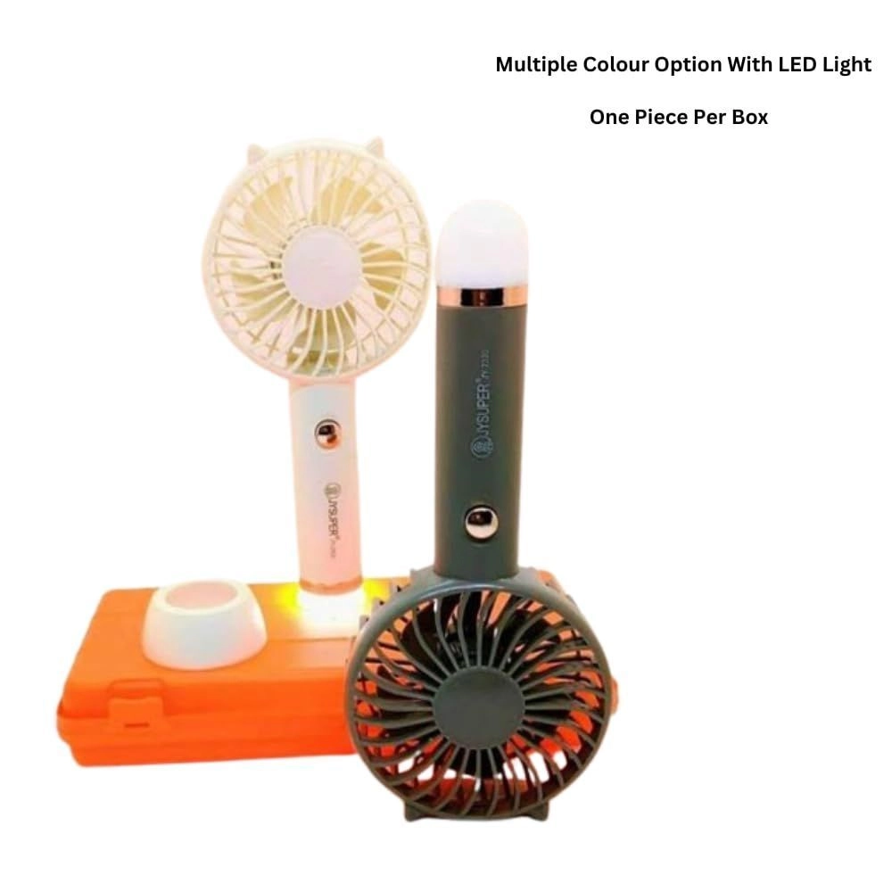 Best Portable USB Rechargeable Fan with LED Light | Compact, Quiet & Powerful Travel Fan 2