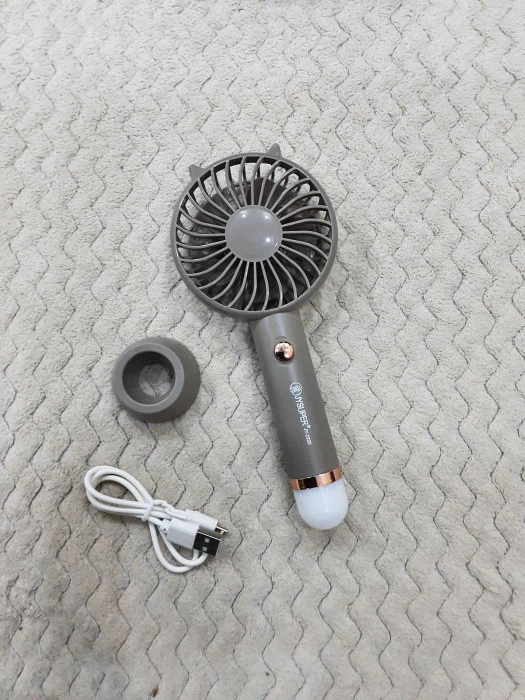 Best Portable USB Rechargeable Fan with LED Light | Compact, Quiet & Powerful Travel Fan 1