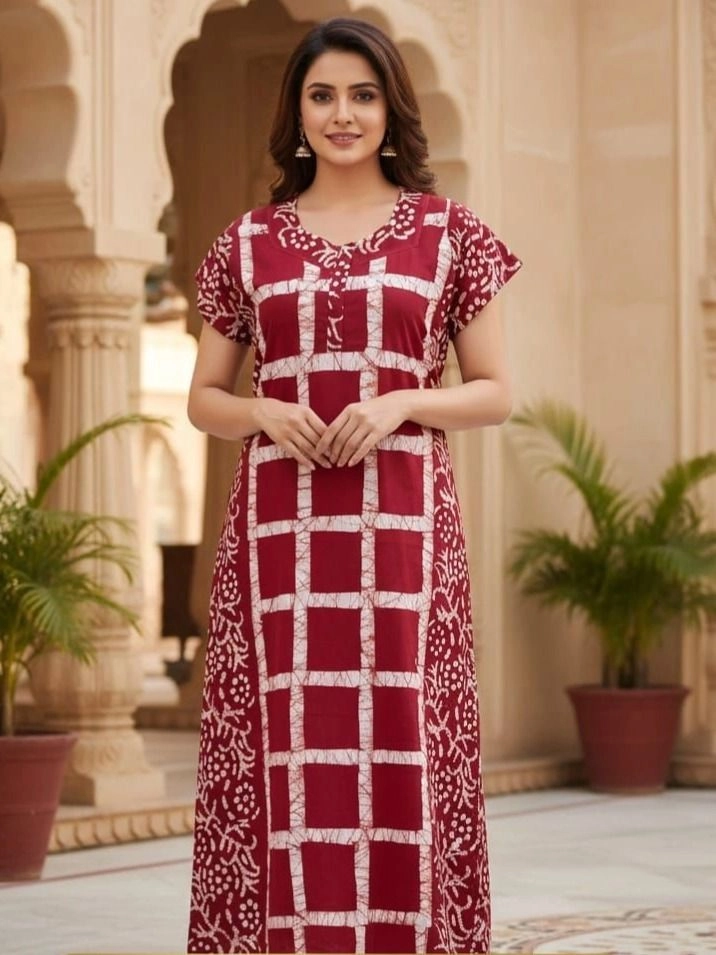 Batik cotton nighty