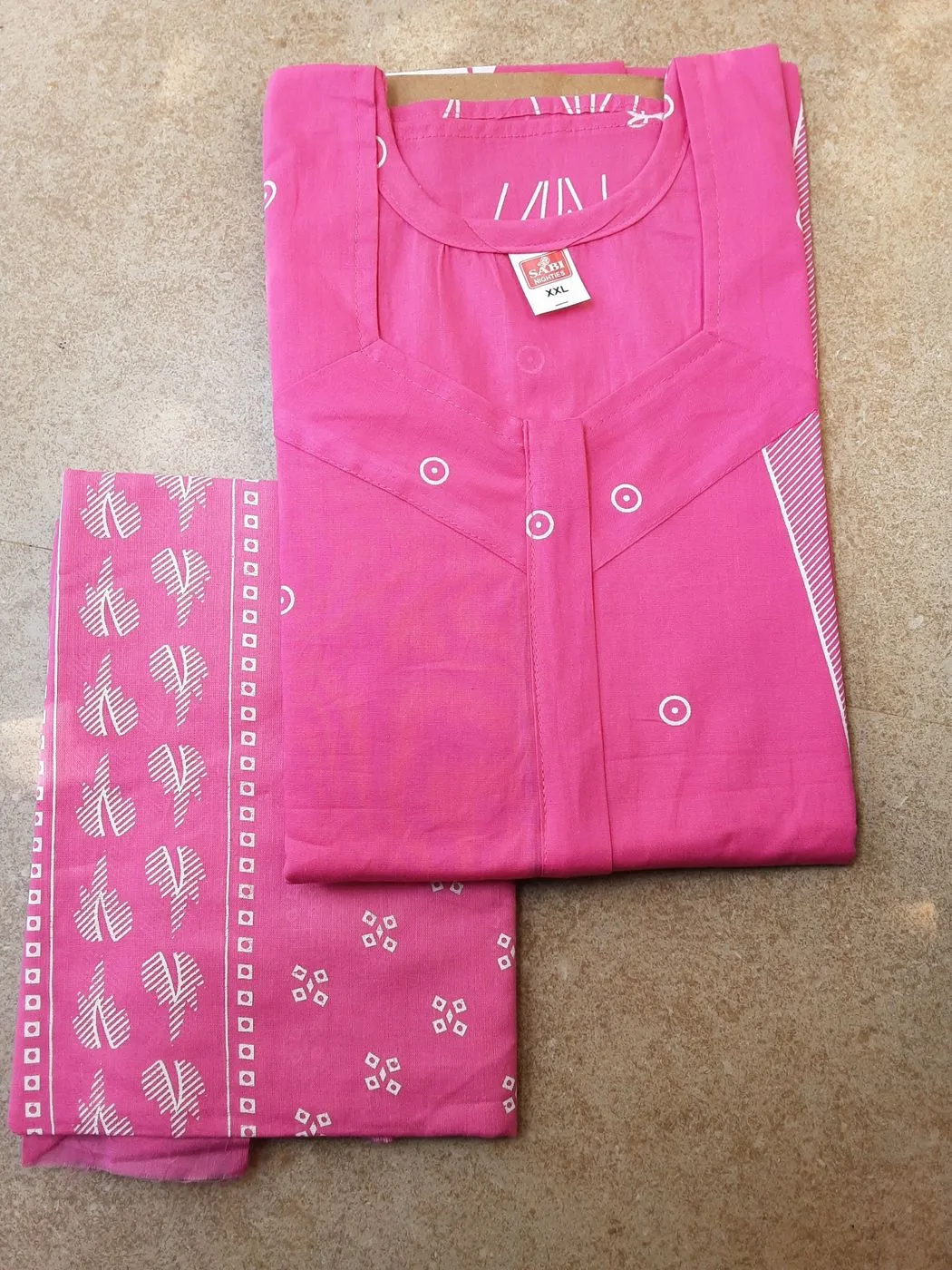 Cotton nighty with dupatta