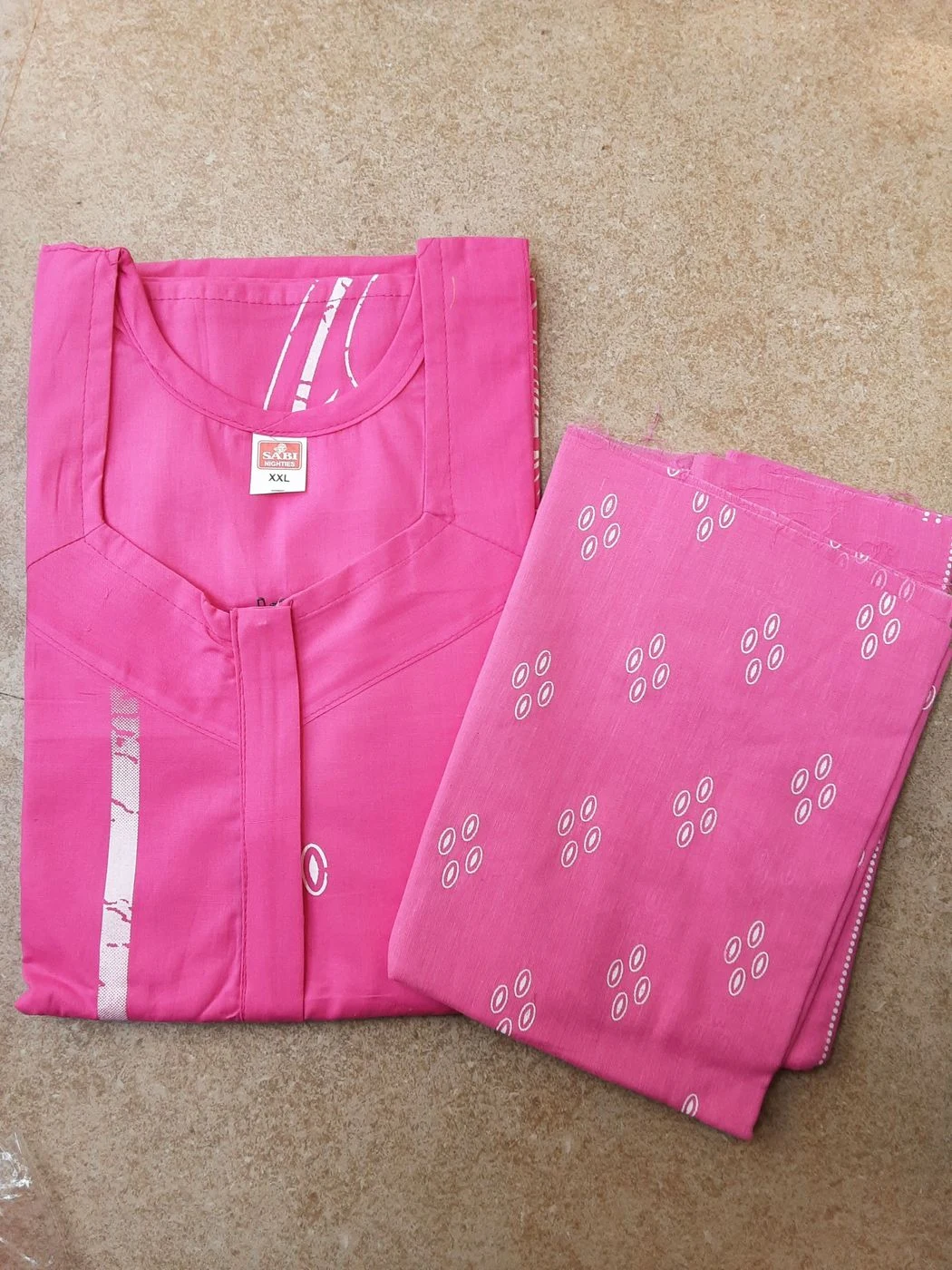 Cotton nighty with dupatta