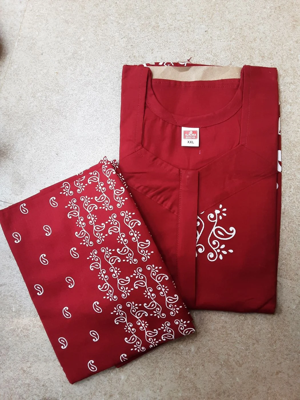 Cotton nighty with dupatta