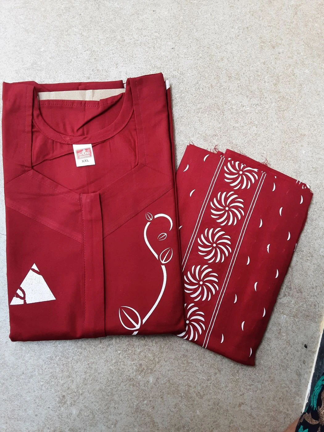 Cotton nighty with dupatta