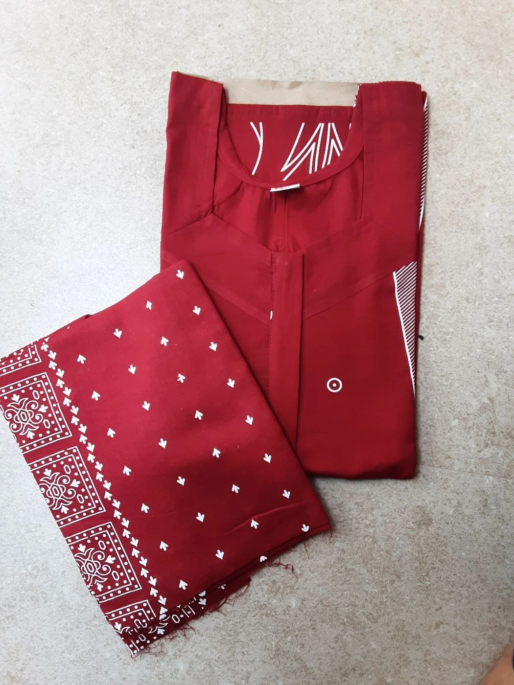 Cotton nighty with dupatta
