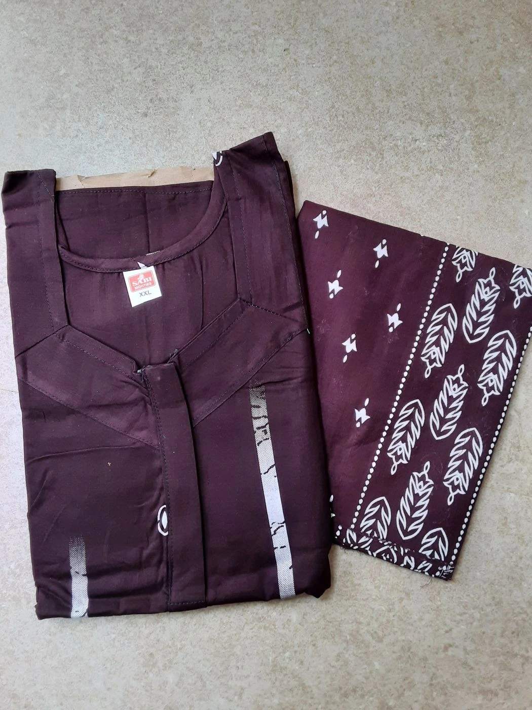 Cotton nighty with dupatta