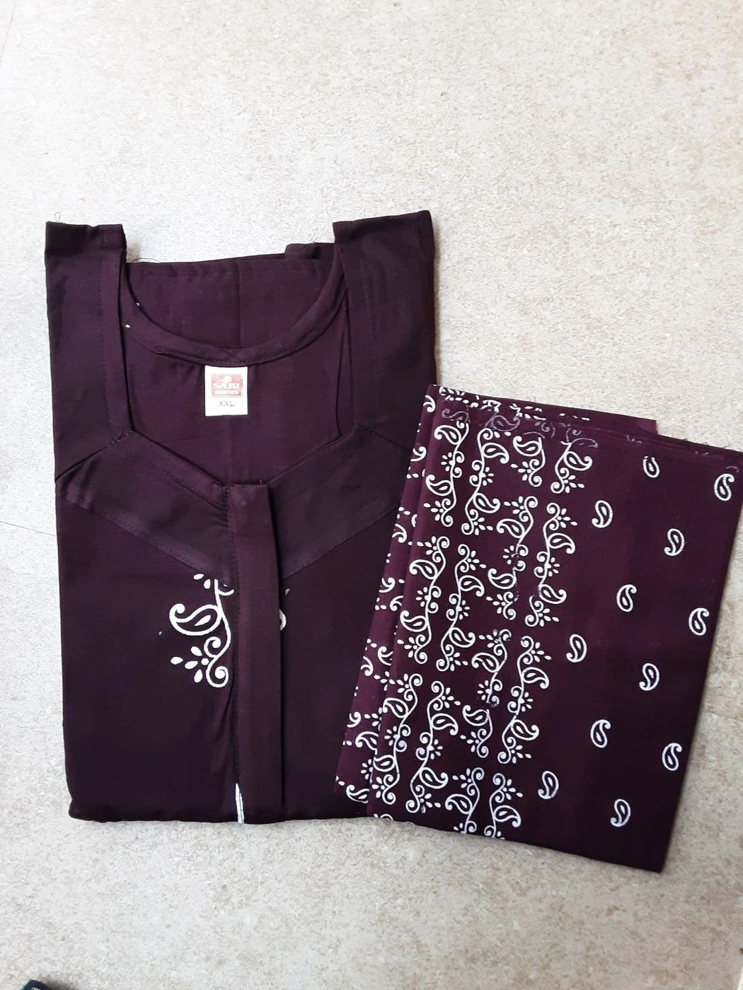 Cotton nighty with dupatta