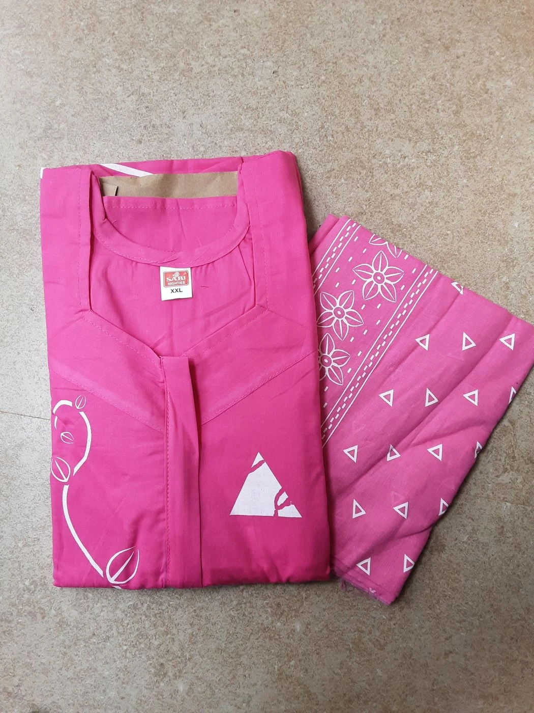 Cotton nighty with dupatta