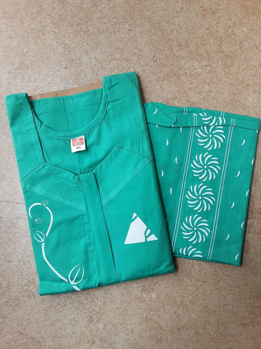 Cotton nighty with dupatta
