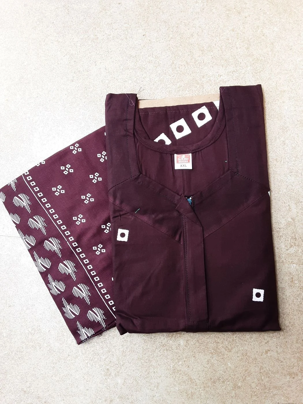 Cotton nighty with dupatta